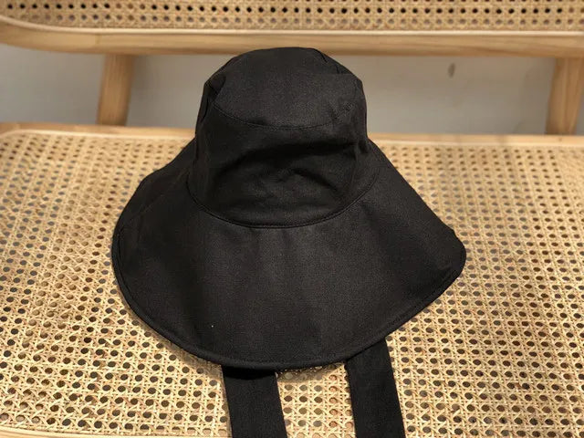 Women's: Cotton Linen Japan and South Korea Style Big Brim Foldable Travel Sun Hat