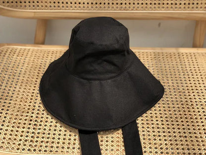 Women's: Cotton Linen Japan and South Korea Style Big Brim Foldable Travel Sun Hat