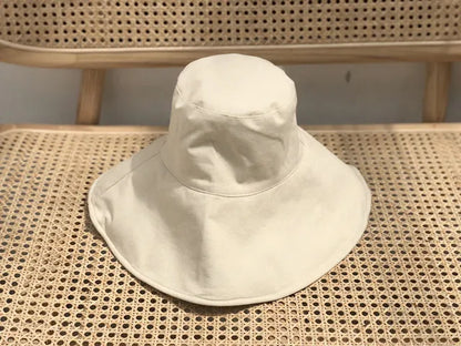 Women's: Cotton Linen Japan and South Korea Style Big Brim Foldable Travel Sun Hat