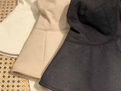 Women's: Cotton Linen Japan and South Korea Style Big Brim Foldable Travel Sun Hat