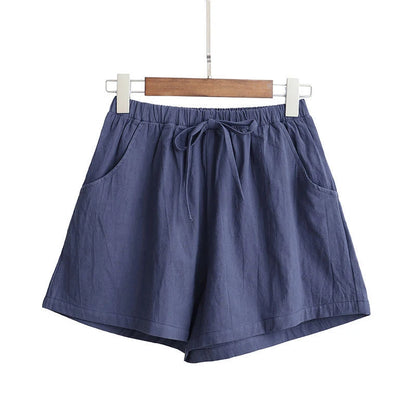Women’s: Cotton Linen High Waist Shorts, Summer Casual & Sports Female S-3XL