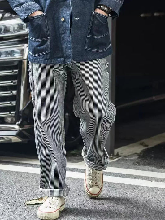 Men’s: Vintage Style 1930s Cotton Painter Trousers Workwear Carpenter Jean Pants