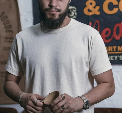 Men’s: Vintage Style Heavyweight Cotton Seamless Tubular T-Shirt Summer Plain Basic Tee Shirts