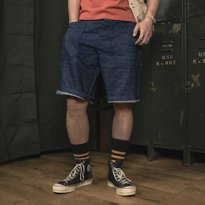 Men’s: Vintage Style 1940s U.S. Military Deck Dungarees Shorts Pants 10oz Selvedge Denim Rinsed