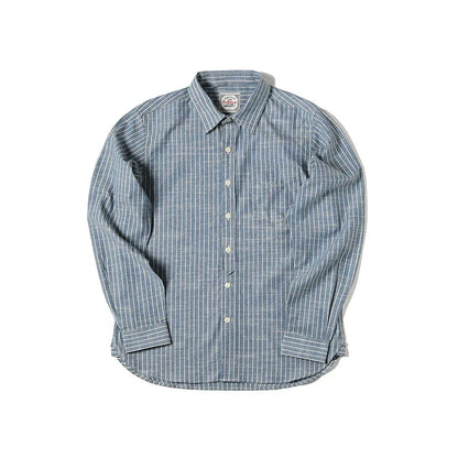 Men’s: Vintage Style Candy Stripes Casual/ Work Long Sleeve Shirt
